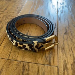 XL 48” Leopard Print Leather NWOT Belt